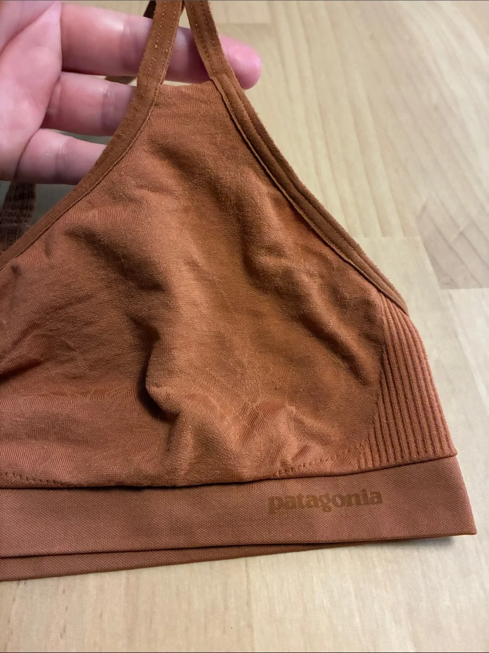 Patagonia Barely Bra Racerback Wire Free Women’s Large Sienna Tan